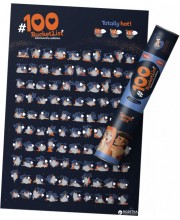 Скретч постер "#100 BucketList KAMASUTRA edition" (англ) (тубус)