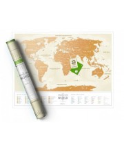 Скретч карта мира Travel Map Gold (рос)