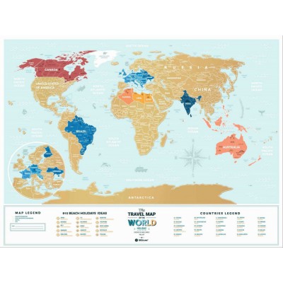Скретч Карта Мира Travel Map Holiday Lagoon Скретч Карта Мира Travel Map Holiday Lagoon