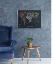 Скретч мапа світу "Travel Map Letters World" (англ) (тубус)